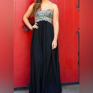 Black Sequin Prom Dress